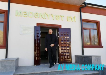 Qubanın Qonaqkənd qəsəbəsində yeni Mədəniyyət Evi inşa olunub - FOTOLAR